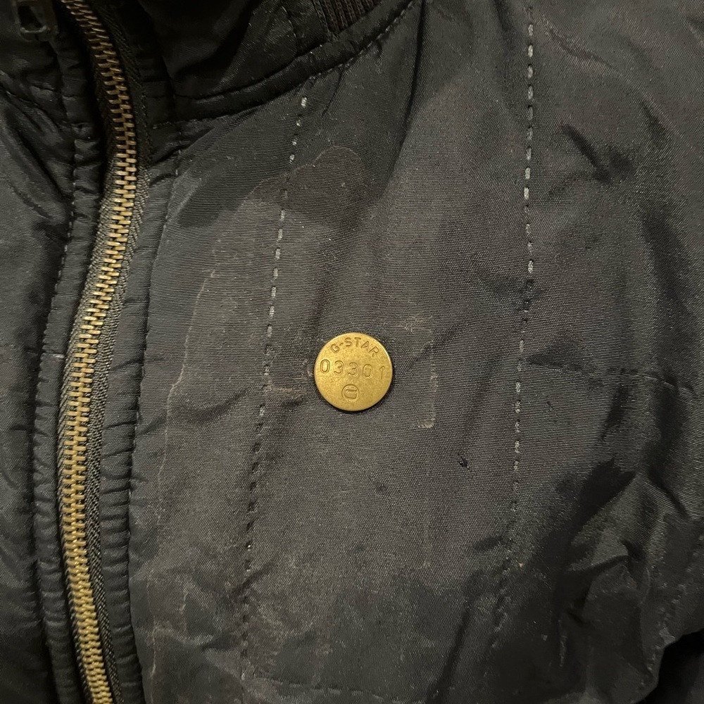 G-Star Raw Chester Air-Force Quilted Jacket Men Size Med Black — image 3 of 8